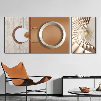 3D modernos Efeitos Visuais Arte de Parede de Lona da Pintura Nórdica Resumo Simplicidade de Arte do Cartaz Impressão de Parede a Imagem para Decoração de Sala de estar