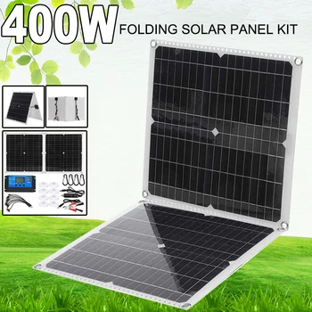 400W 200W Painel Solar Kit Completo 18V DC 5V USB 2 Saída Com Controlador de Células Carregador para Bateria de Carro RV Barco Sistemas de energia Solar