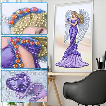 5D diamante pintura conjunto belleza de dibujos animados DIY punto de cruz cristal mosaico decoração em del hogar pintura regalo