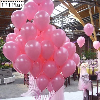 Balões rosa 10pcs 10 cm de Espessura de 2,2 g a Decoração do Casamento de Látex Balão Feliz Festa de Aniversário Bola Inflável de Hélio Ar Bolas