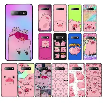 Disney Bonito cor-de-rosa porco cambaleia Caso de Telefone para Samsung S10 21 20 9 8 plus lite S20 UlTRA 7edge