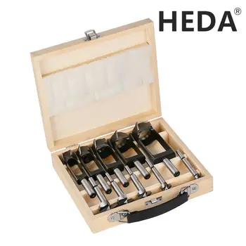 HEDA 10PCS/Set 15/20/25/30/35mm HCS Madeira Plug Buraco Viu Cortador de Broca Forstner Kit de Registo de Espigão Passador de Cortiça Maker