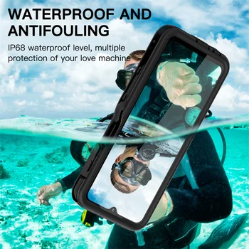 Impermeável Telefone Case para Samsung A12 A52 A32 5g Selado Subaquática Tampa transparente Snowproof à prova de Poeira Mergulho Coque para Galaxy A12