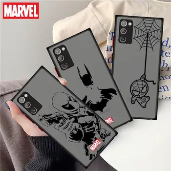 Marvel homem-Aranha Ironman Morcego Matte Case para Samsung Galaxy Nota 20 Ultra 5G 9 8 10 Mais S21 S22 Ultra S20 FE Tampa do Telefone Coque
