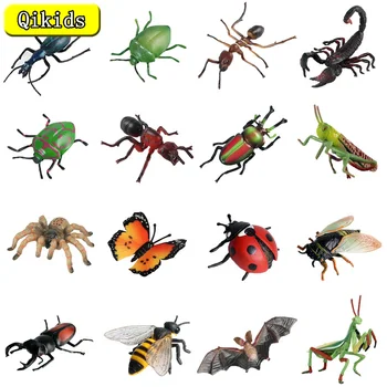 Natural de Insetos Figuras de Formiga, Besouro Africano Ar Armadura Beetle Modelo Animal Ação e a Figura de Brinquedos Educativos para Crianças