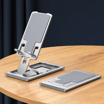 Área de trabalho do Telefone Móvel Titular Tablet Suporte de Alumínio Ajustáveis da Montagem do Metal para o iPhone Samsung iPad Mini Fino Portátil