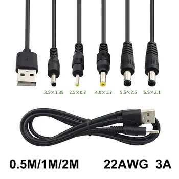 0,5 M 1M 2M USB tipo A Macho-DC 2.5 3.5 1.35 4.0 5.5 1.7 2.1 5.5 2.5 mm Jack plug extensão do cabo de alimentação o cabo de alimentação conector de