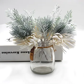 1-20pcs Artificial de Pinus Ramo de Flores Perfeito Para o Natal, Evento de Decoração de Festa de Casa, Decoração Floral 8*16cm