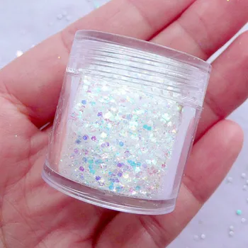 1 Caixa=10g Iridescente Polvilha Hexágono Aurora Boreal Glitter Confete Holográfico Flocos de Decoração de Unhas