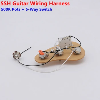 1 Conjunto de SSH Guitarra Eléctrica Cablagem ( 3x Pots de 500K + 5-Way Switch + Jack ) Para ST