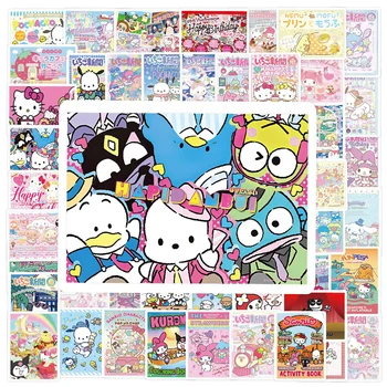 10/30/50pcs Kawaii Kuromi My Melody Hello Kitty dos desenhos animados Adesivos Estética DIY Diário Laptop Telefone Bonito Adesivos para Crianças Meninas