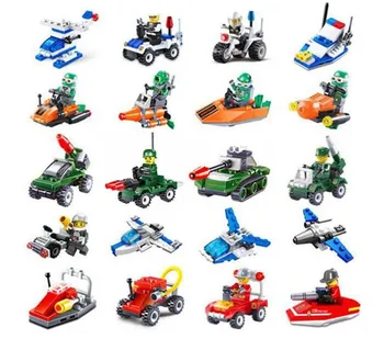 10 Tipos de Mini Transporte de Bloco de Construção de Carro Compatível legoeINGlys Brinquedos Presentes