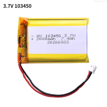 103450 3,7 V 2000mAh bateria Recarregável de Polímero de Lítio, para MP5,Brinquedos,Câmeras, GPS, Bluetooth, alto-Falantes de Alta Capacidade