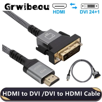 1080P compatível com HDMI para DVI Cabo de 1m 1,8 m DVI para HDMI Cabo compatível com o DVI-D 24+1 Pinos Adaptador de Cabo Para TV BOX DVD PS4 Monitor