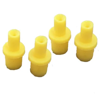 10pc Amarelo Seringa de silicone macio de bombeamento de ar oco parte comum de borracha conector de 4 4.0 4mm ciss cartucho de jato de tinta ferramenta de limpeza