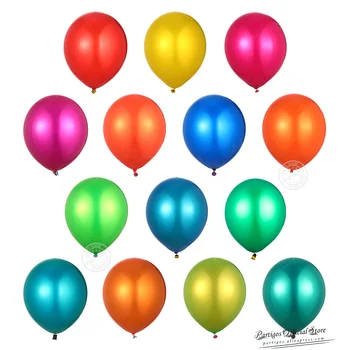 10pcs 10/12inch dupla camada de Cromo balões de látex metalizado brilhante globos de casamento aniversário decorações Brilhante balões de hélio