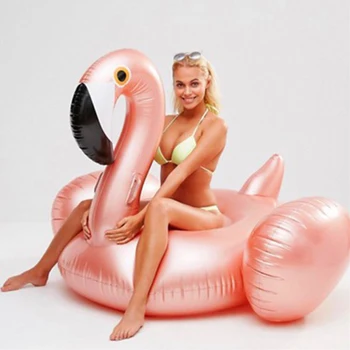 150CM Rosa de Ouro Inflável, Piscina Flamingo Float Flamingo Boia Anel de Natação de Piscina Nadar, Flutuar Festa na Piscina Boias Piscina