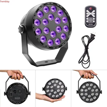 18 LED UV efeitos de iluminação de Palco Profissional de Luz Discoteca DJ Projetor Máquina de Festa com Controle Remoto sem Fio