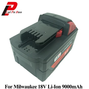 18V 9000mAh Li-Ion Recarregável para Milwaukee M18 Demanda Bateria 48-11-1890 Ferramentas elétricas sem Fios Batteria