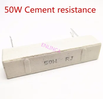 1pcs de 50W 1.6 2 2.5 2.8 3 3.3 3.5 4 ohms 1.6 R 2R 2.5 R 2.8 R 3R 3.3 R 3.5 R 4R de Cerâmica, Cimento Poder de Resistência do Resistor de 50W 5%
