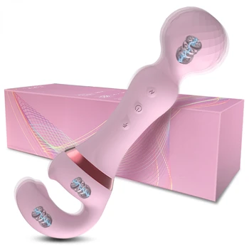 20 Modos de Ponto G Massager 2 Em 1 AV Vibrador Feminino Varinha Mágica Estimulador de Clitóris Feminino Masturbação Brinquedos Sexuais pênis para as Mulheres