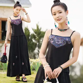 2022 chinês camisolas tang terno tops roupa tradicional chinesa mulheres do vintage party hanfu bordado de flores retro tops