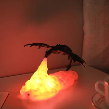 2022 mais novo Dropship Impressos em 3D LED Dragão Lâmpadas Noite De Luz da Venda Quente De Lua Lâmpada Lâmpada da Noite Melhores Presentes Para as Crianças