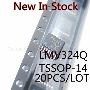 20PCS/MONTE LMV324Q MV324Q LMV324QPW TSSOP-14 SMD Amplificador Operacional Novo Em Stock