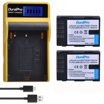 2pc DMW-BLF19 DMW BLF19 Bateria + LCD USB Carregador para Panasonic Lumix DMC-GH3 DMC GH3 GH4 DMC-GH4 DC-GH5