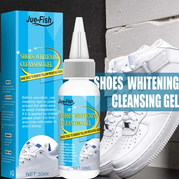 30ml e Sapatos Brancos, Limpador de Sapatos Whitening o Gel de Limpeza Para Sapato Escova de Sapato Tênis Tênis de Limpeza Com Fazendo Fita