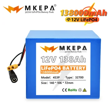 32700 Lifepo4 Bateria 4S3P DE 12,8 V 138000mAh 4S 40A 100A Equilibrada BMS para Barco Elétrico e Ininterrupta Fonte de Alimentação 12V