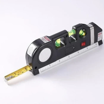 4-Em-1 Laser de Medição da Ferramenta Inclui Imperial e Métrico de Medidas lineares de Banda do Laser Infravermelho Nível de Cruzar a Linha de Laser Fita