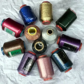480g Metalizado Tecelagem de fio de Seda, Brilhante, Colorido Bordado de Linha de Jóias Threads DIY Camisola Tecer Misto de Fios de Costura