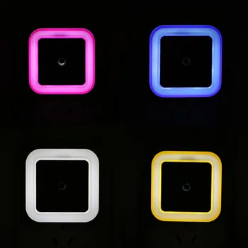 4Pcs de Luz do Sensor de Luzes da Noite Mini UE Plug EUA Praça Quarto lâmpada Para o Presente do Bebê Romântico Luzes Coloridas