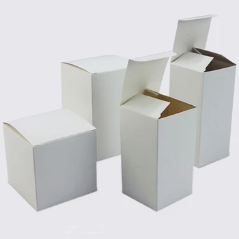 50 pçs tamanhos em branco em branco em embalagens de papel reciclado, papel de embalagem de presente caixa de sabão artesanal de embalagens de papelão, embalagem de caixa de papelão
