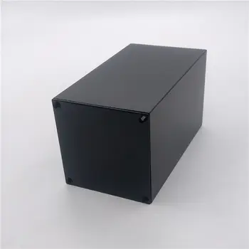 56*56*100mm de Black Metal da Caixa de Junção de Alumínio Impermeável Caso PLC Projeto de um Amplificador de Instrumento Gabinete caixa Eletrônica