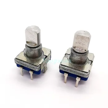 5pcs CE11 Codificador Interruptor Com Botão rodar para a Esquerda ou para a Direita Repor Rotary Switch 5pin SMD Lidar com a Metade do Eixo de 12mm