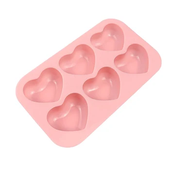 6 Cavidades do Coração dos Namorados Silicone Sabão Molde DIY Amor a fabricação de Sabão Chocolate Cozimento Vela do Molde de Presentes materiais para Artesanato Decoração