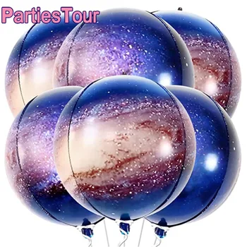 6pcs 22inch Jumbo Terra Balões de Grande Galáxia Folha de Bolas Para o Espaço Exterior Decorações do Partido Crianças de Aniversário Balões