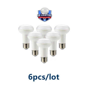 6PCS LED banheira lâmpada de reflexão lâmpada R80 R63 R50 AC220V E27 E14 6W 10W, 12W ERP2.0 padrão sem o carrinho de criança de alto efeito de luz