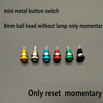 8mm instantânea Mini Metal chifre campainha botão de mudar impermeável automóvel motor de alimentação do PC starter