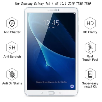 9H Premium de Vidro Temperado Para SM-T580 Protetor de Tela para Samsung Galaxy Tab de Um A6 10.1 2016 T585 T580 Vidro de Proteção do Filme