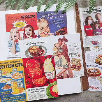 A europeia e a Americana vintage alimentos cartaz adesivos DIY scrapbooking da base de dados de colagem de telefone móvel, computador de decoração adesivos