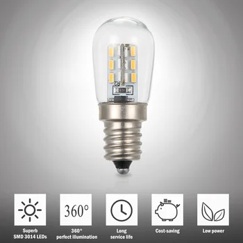 AC110V/220V LED Mini-Frigorífico Luz Geladeira Lâmpada E12 Lâmpada Soquete da Base de dados de Suporte SMD3014