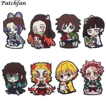 AD158 Patchfan Personagem de Anime de Ferro na Roupa Patch Emblemas Punk Bordado de Vestuário, Sacos de Vestuário T-shirt DIY Patch