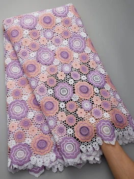 - Africana Do Cabo De Guipure Laço De Tecido Colorido Bordado De Flores Francês Rede De Malha Tecidos Rendas 2022 De Alta Qualidade Para O Vestido De Festa A2749