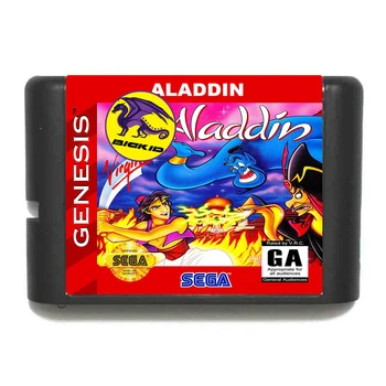 Aladdin MD card game de 16 bits da Sega jogo de Cartucho do mega drive Genesis sistema