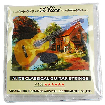 Alice A106H /QE27 Clássico, Cordas de Guitarra as Cordas de Nylon do Violão de Cordas de Guitarra Acessórios 1-6 Conjuntos de Seqüências de Custo-Benefício