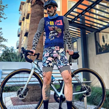 Amor A Dor dos Homens de Manga Curta Ciclismo Jersey terno Camisa MTB Seca Rápido, Respirável Verão de Triatlo conjunto Maillot Ciclismo Hombre