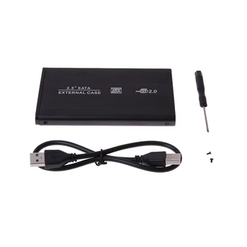 Apoio externo 3TB HDD Unidade de Disco Rígido Unidade-base de duche Caso, Móvel Caixa de Disco Portátil USB 2.0 Portátil SATA de 2.5